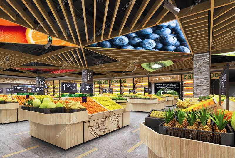 快乐真棒精品超市设计_万维商业空间设计