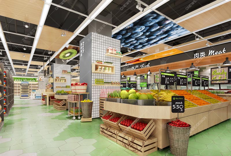 信和精品超市设计_万维商业空间设计