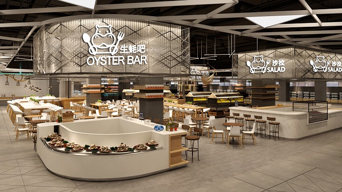 万维精品超市设计案例--盒马鲜生（深圳福永益田店）