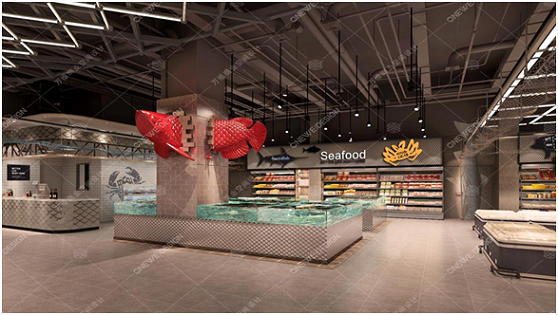 万维超市设计案例--盒马鲜生（深圳福永店）