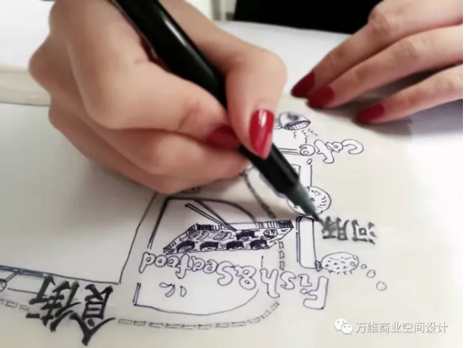 万维超市设计--盒马鲜生VI手绘