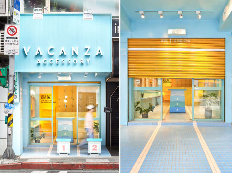 大面积撞色，小清新风的台湾运动超市设计，小资格调！