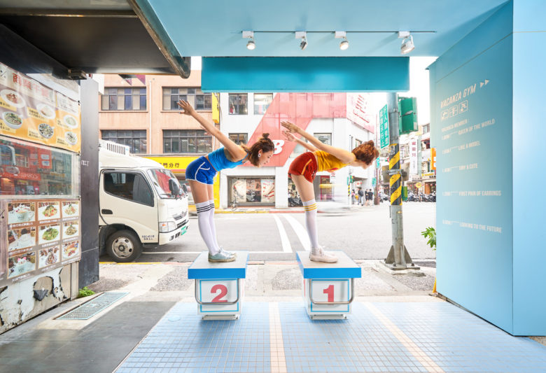 大面积撞色，小清新风的台湾运动超市设计，小资格调！