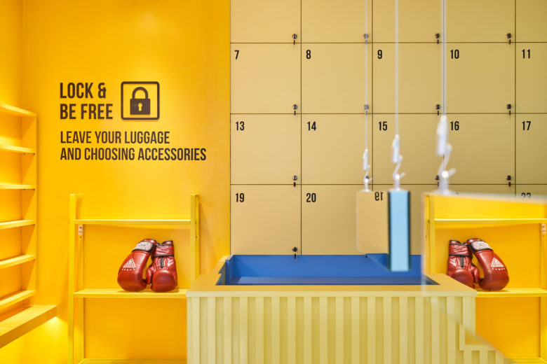 大面积撞色，小清新风的台湾运动超市设计，小资格调！