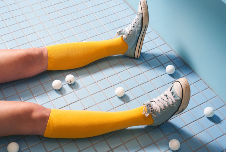 大面积撞色，小清新风的台湾运动超市设计，小资格调！