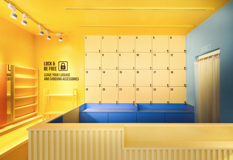 大面积撞色，小清新风的台湾运动超市设计，小资格调！