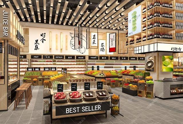 万维商业空间设计案例-w-super精品超市