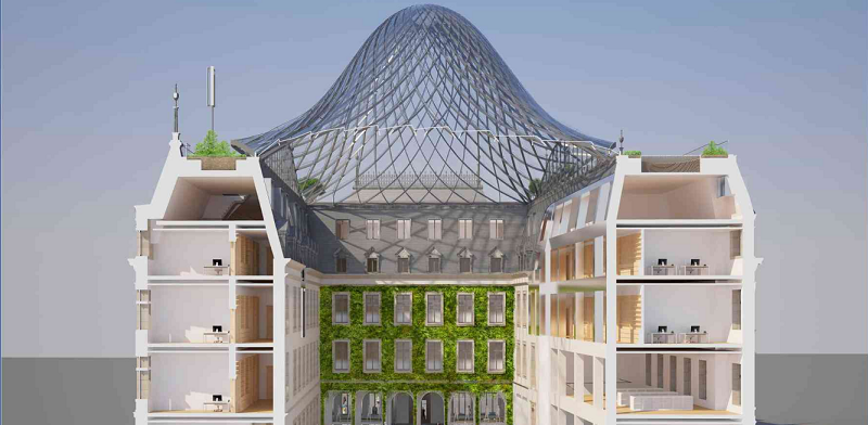 商业空间设计鉴赏卢森保hôteldespostes商业综合体设计