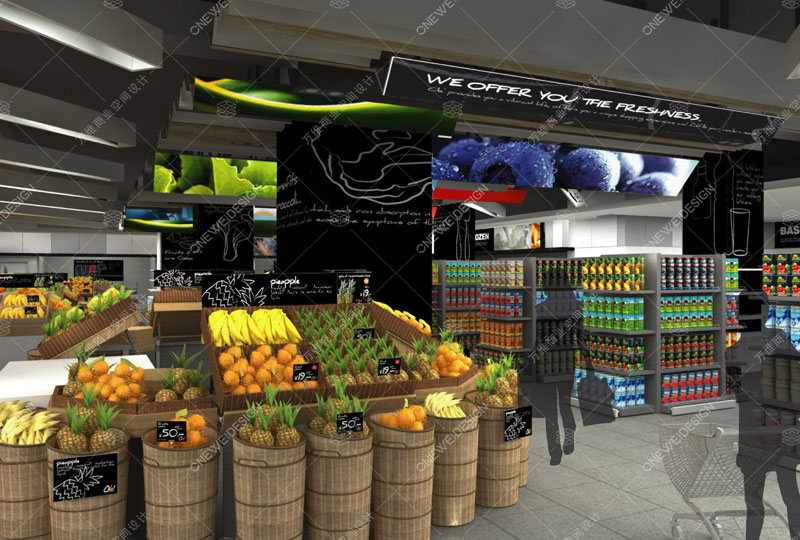 OLE精品超市蔬果区设计