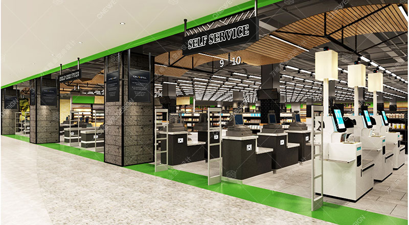 万维商业空间设计超市作品-鲜风生活
