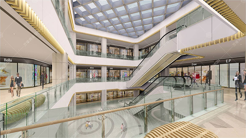 万维商业空间设计案例百盛购物广场一般照明设计