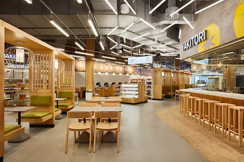 Cada为伦敦的日本食品大厅和超市Ichiba的设计