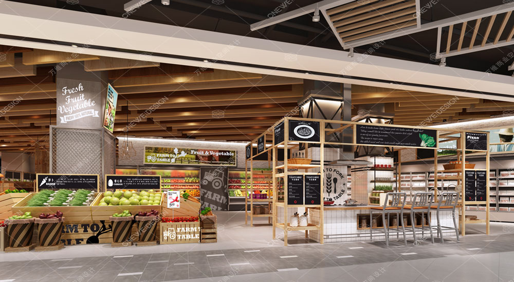 蔬果区卖场陈列设计