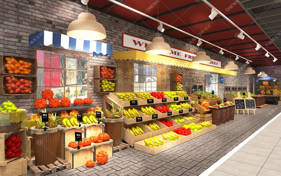 上海盒马市集美陈软装设计