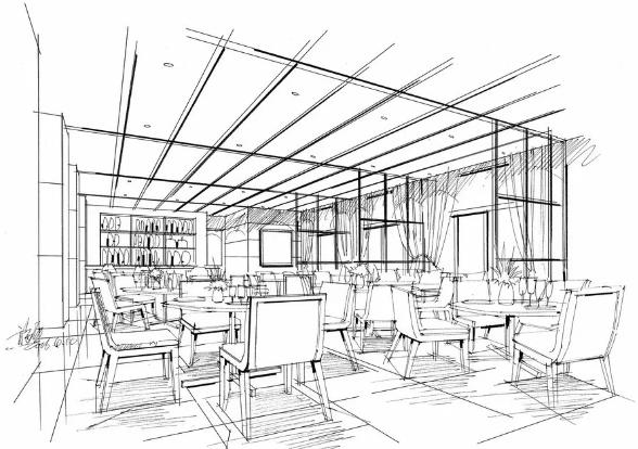 餐饮商业空间设计中的手绘赏析