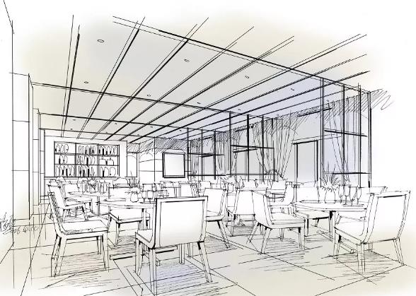 餐饮商业空间设计中的手绘赏析