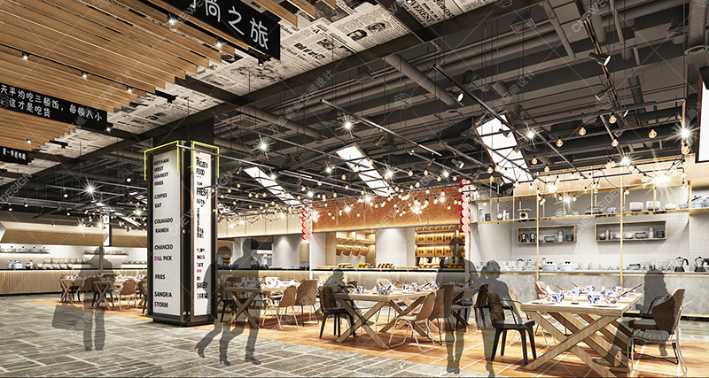 万维设计菜市场设计案例效果图