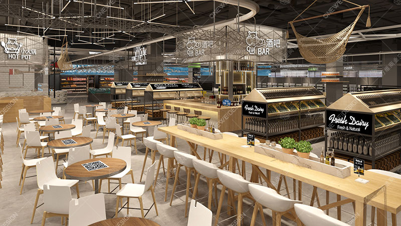 万维新零售空间设计案例：盒马鲜生