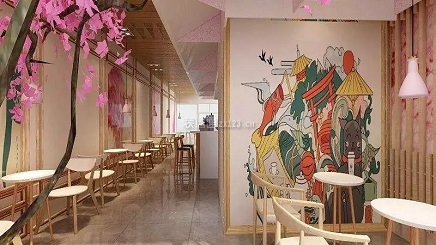 竹木材质在日系店装设计中的运用