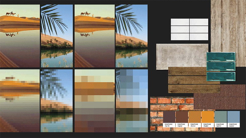 新华百货及物美超市色彩设计