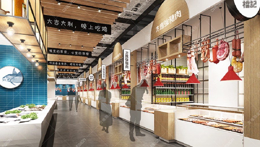 农贸市场设计效果图 农贸市场设计效果图