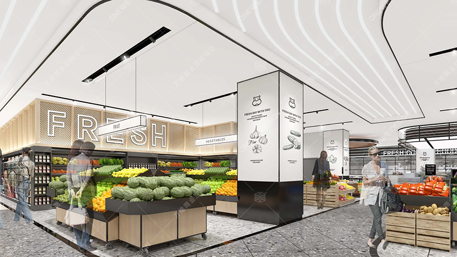 超市设计图，超市设计效果图